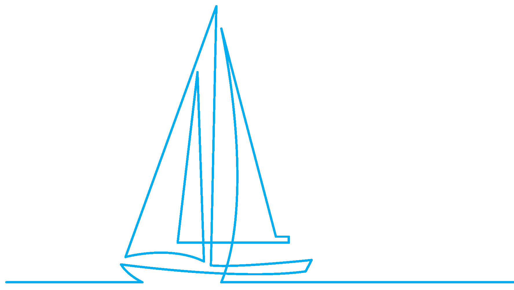 Line drawing boat